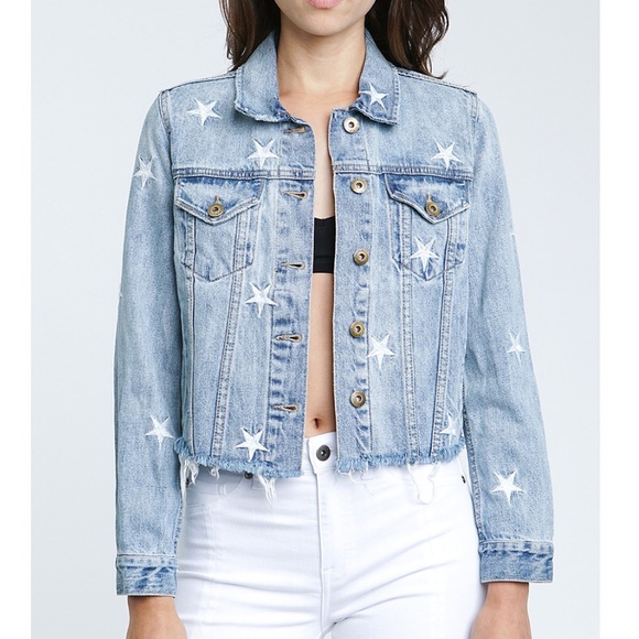 pistola Jackets & Blazers - Pistola Blue Jean Jacket with White Star Accents